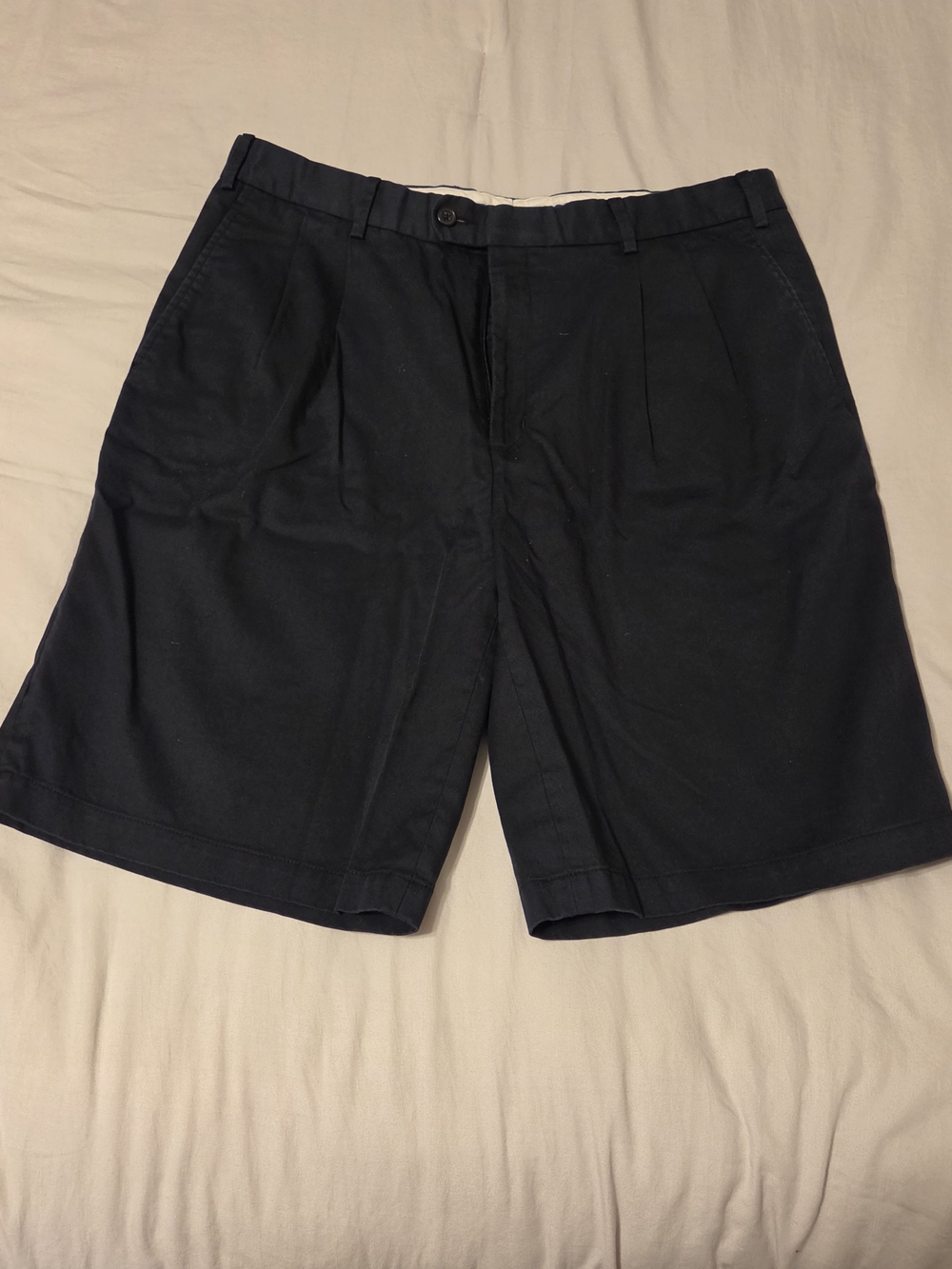 Bobby Jones Dark Navy Flat-Front Shorts
